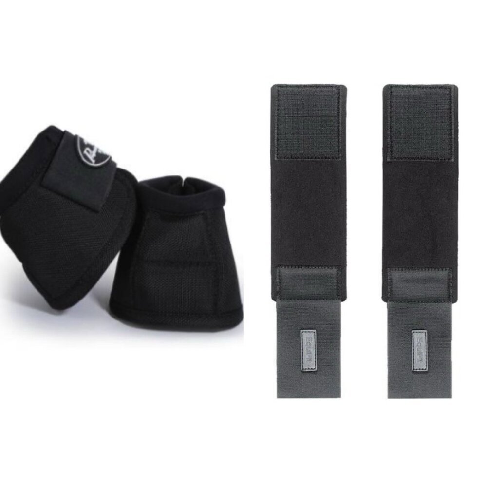 Professionals Choice Ballistic Overreach Bell Boots + Equifit Pastern Wraps